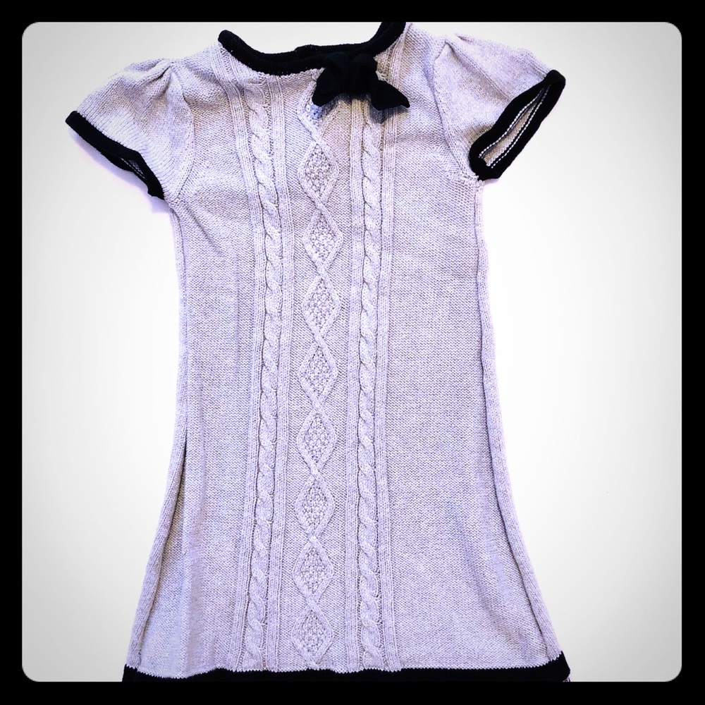 EUC silver and black sweater dress
